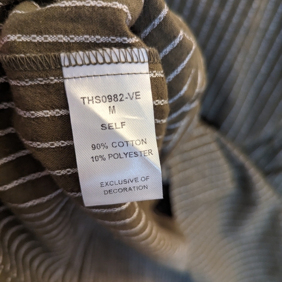 THML embroidered striped green top M - Picture 6 of 6